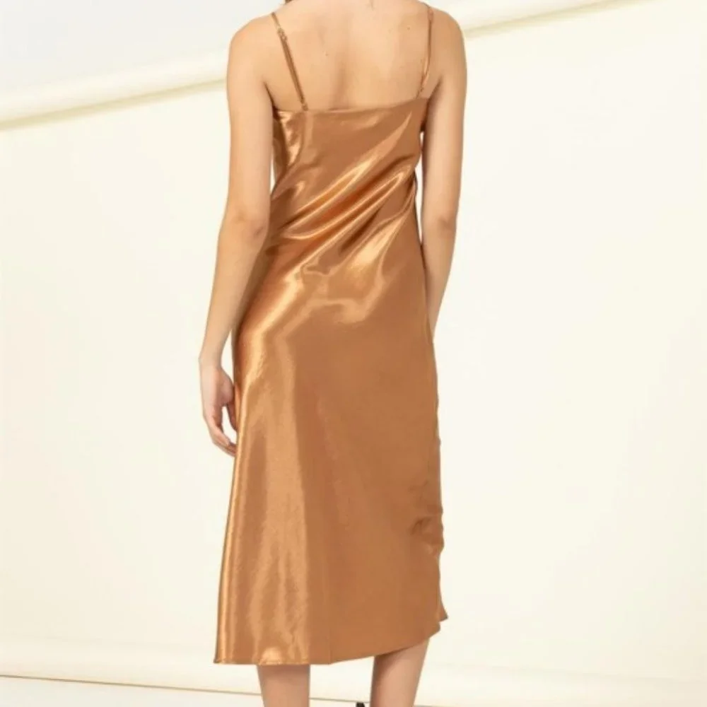 Touch Me Gently Cami Midi Dress (Brown Sugar) - Picture 9 of 10